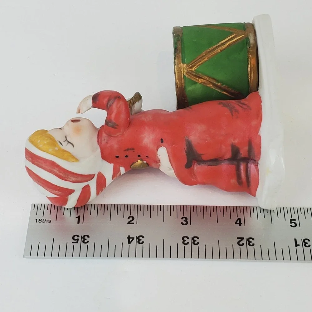 Vintage 1978 Jasco Christmas Luvkins Child Hat Yawning Red Pajamas Candle Holder